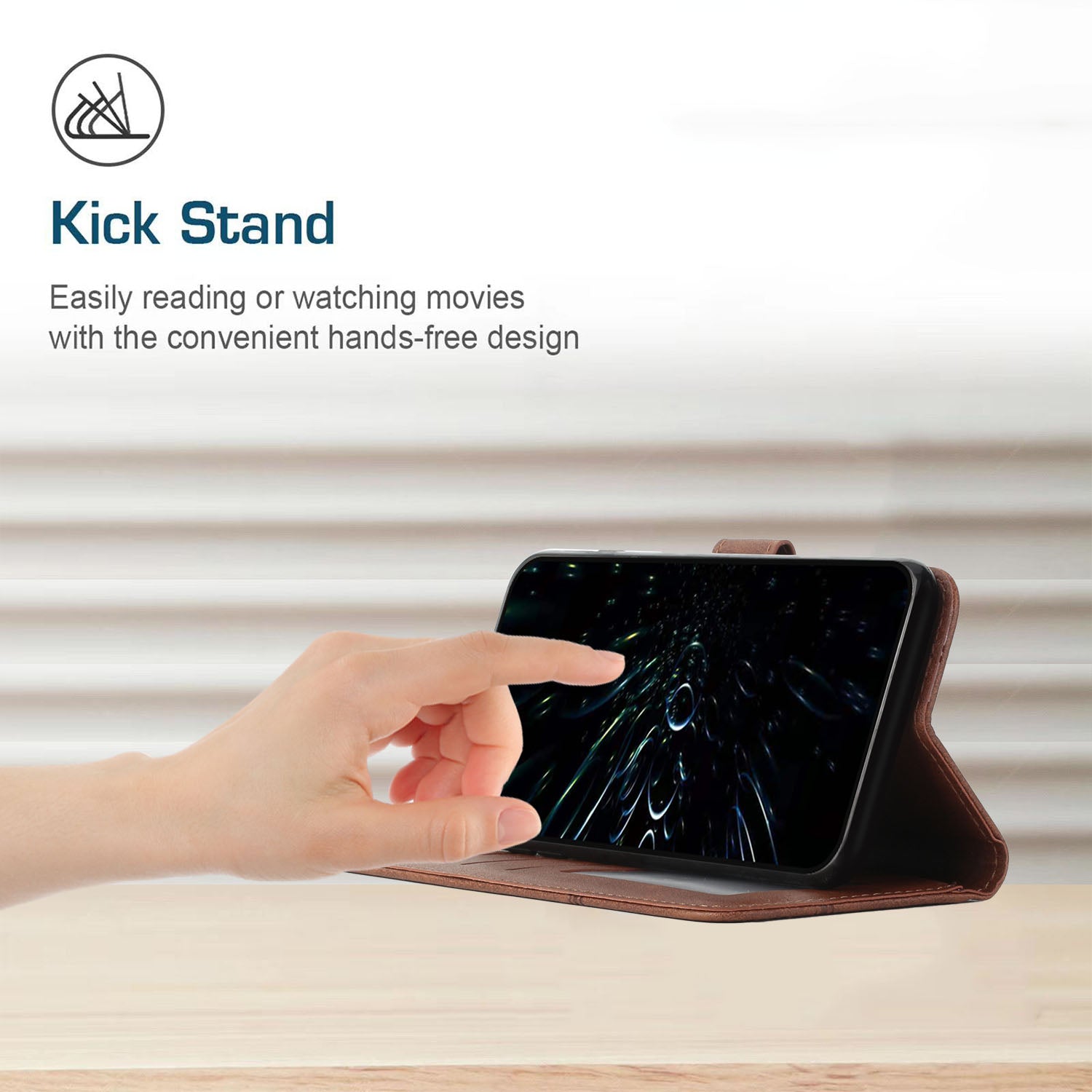 For Oppo Reno11 F 5G / F25 Pro 5G Case PU Leather Calf Texture Phone Cover with 3 Card Holder For Oppo Reno11 F 5G / F25 Pro 5G Case PU Leather Calf Texture Phone Cover with 3 Card Holder